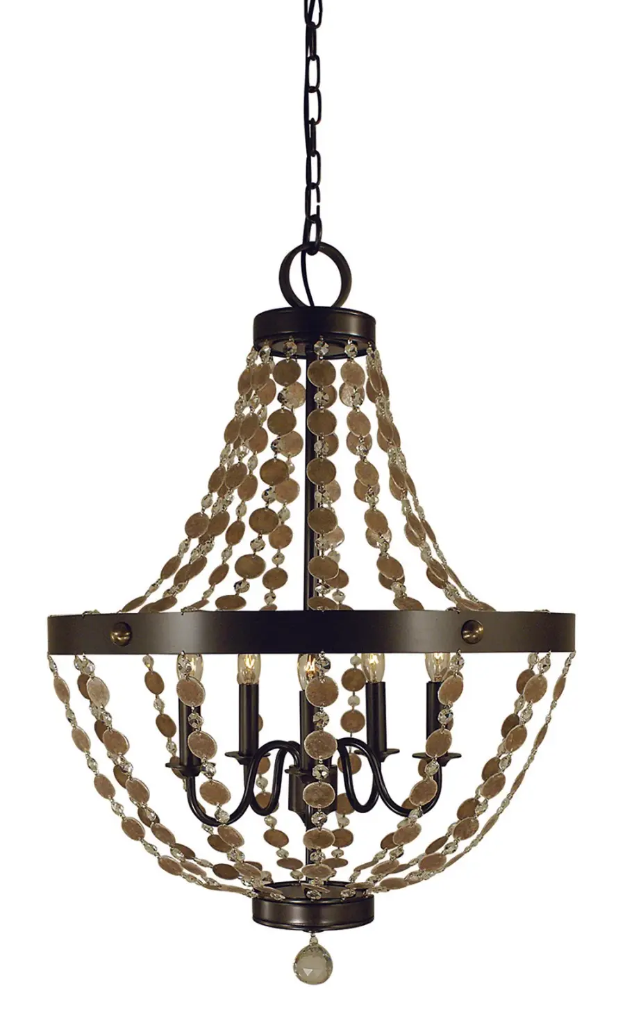 Naomi 5-Light Chandelier in Mahogany Bronze - Image 1