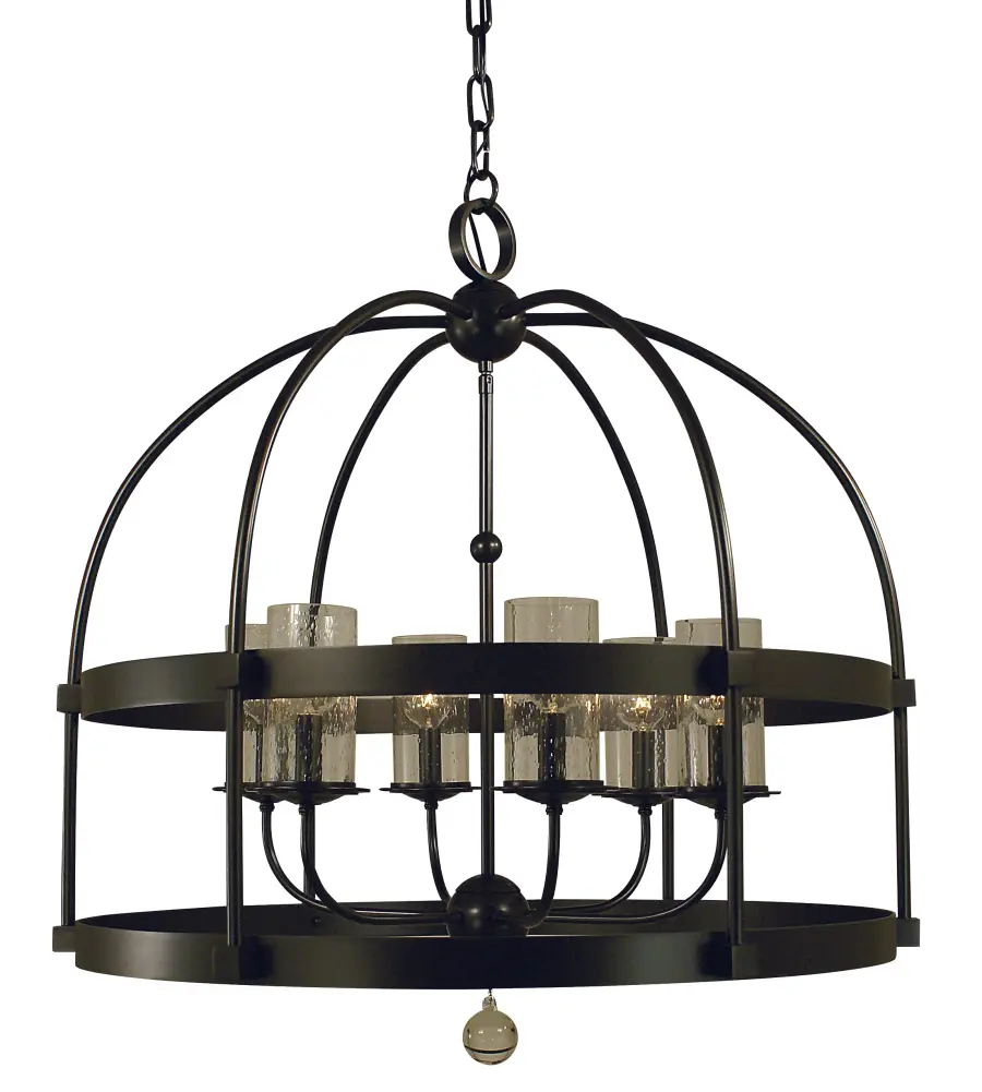 Six Light Foyer Chandelier in Brushed Nickel