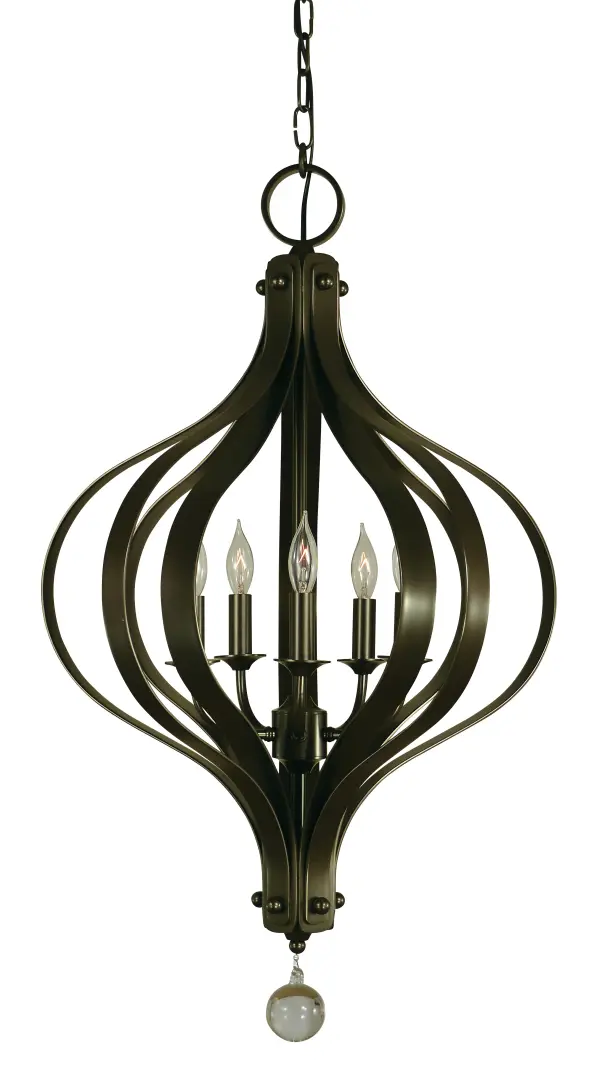 The double metal strapping on the Aries series adds depth to this fluid and feminine shape. Every Framburg lighting product is hand made in the USA.