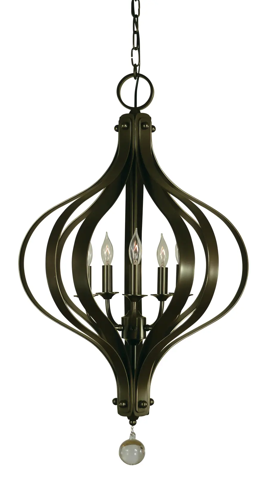 Aries 5-Light Chandelier in Brushed Nickel