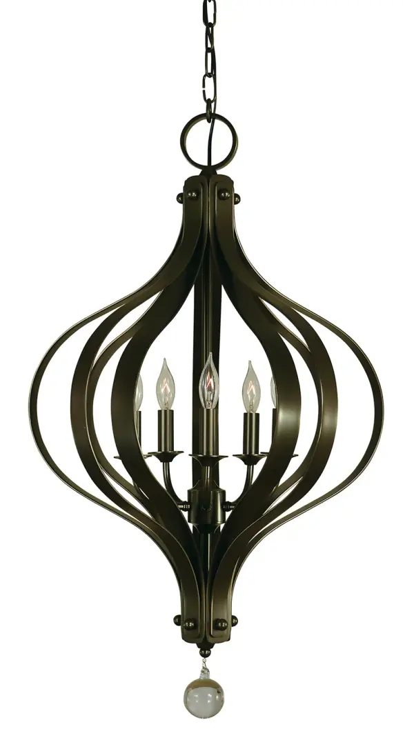 Aries 5-Light Chandelier in Mahogany Bronze