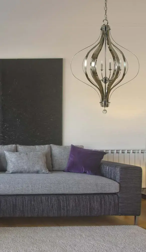 Aries 6-Light Chandelier in Polished Nickel - Image 2