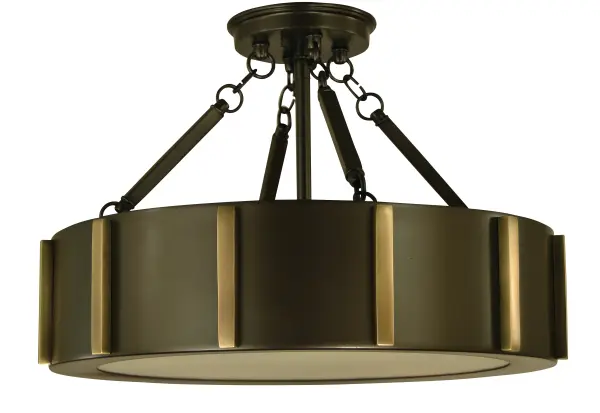 Pantheon uses a white opalescent art glass diffuser to evenly spread its light output. Every Framburg lighting product is hand made in the USA.
