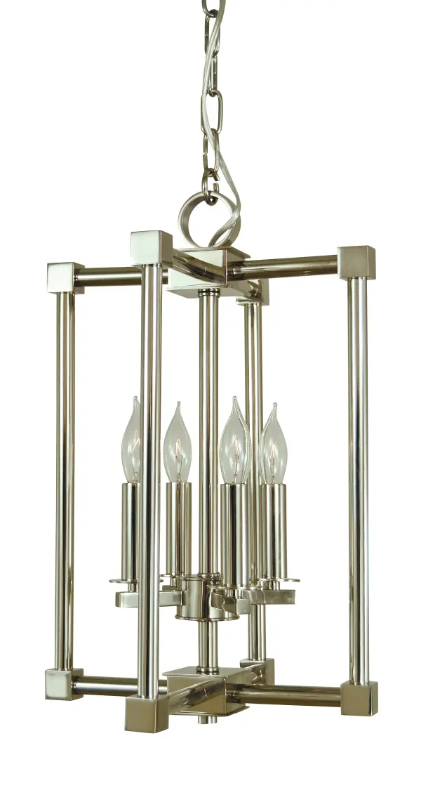 A minimalist light cluster ensconced in a rectangular cage distinguishes the Lexington series of fixtures. Every Framburg lighting product is hand made in the USA.