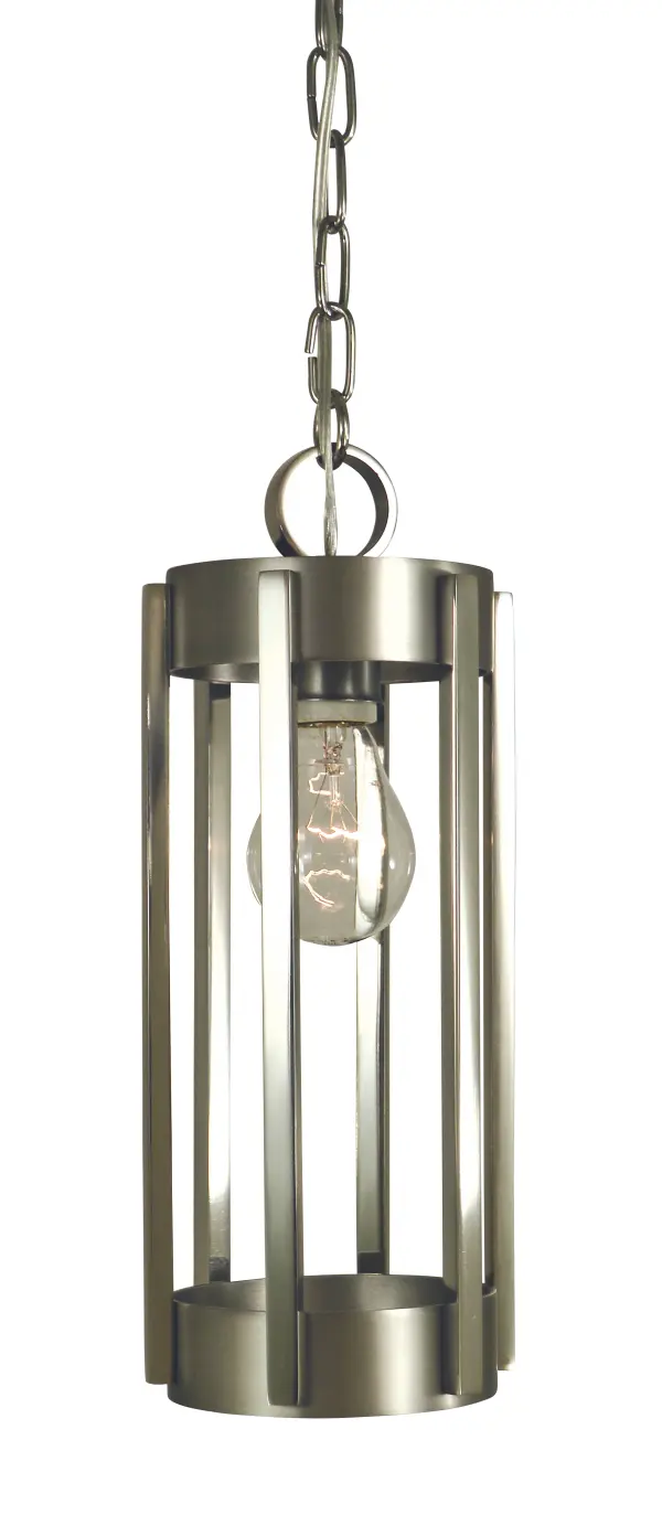 Drum cages encasing minimal chandeliers accented with mixed metal finishes. All Framburg lighting fixtures are hand made in the U.S.A.