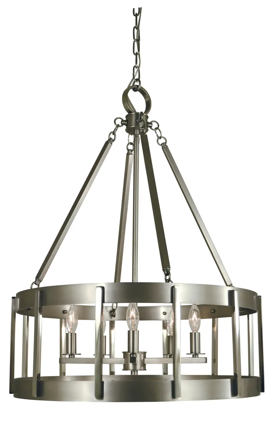 Five Light Drum Cage Chandelier