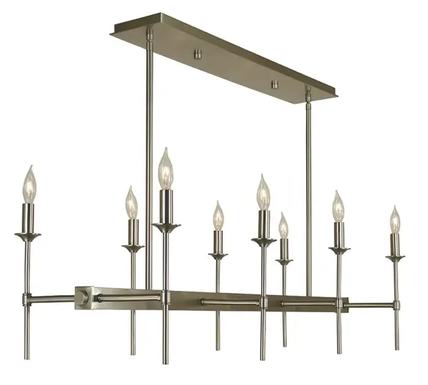 Chandler 8-Light Island Chandelier in Brushed Nickel