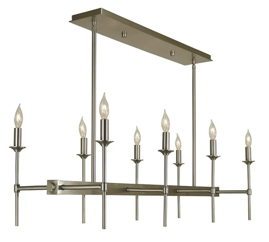 Chandler 8-Light Island Chandelier in Brushed Nickel