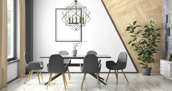 The Etoile chandelier combines traditional candle-style design with a sophisticated two-tone finish. Its 24-inch width makes it versatile for medium-sized spaces, while the mahogany bronze and antique brass pairing adds warmth and depth. - alternate view