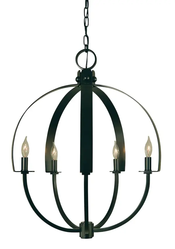 Luna 5-Light Chandelier in Antique Brass