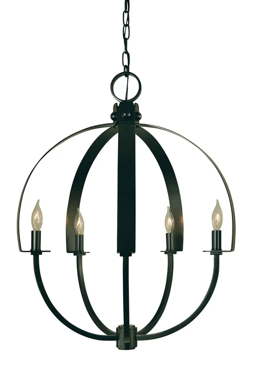 Luna 5-Light Chandelier in Antique Brass