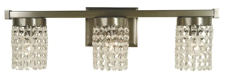 Gemini 3-Light Brushed Nickel Sconce - Image 1