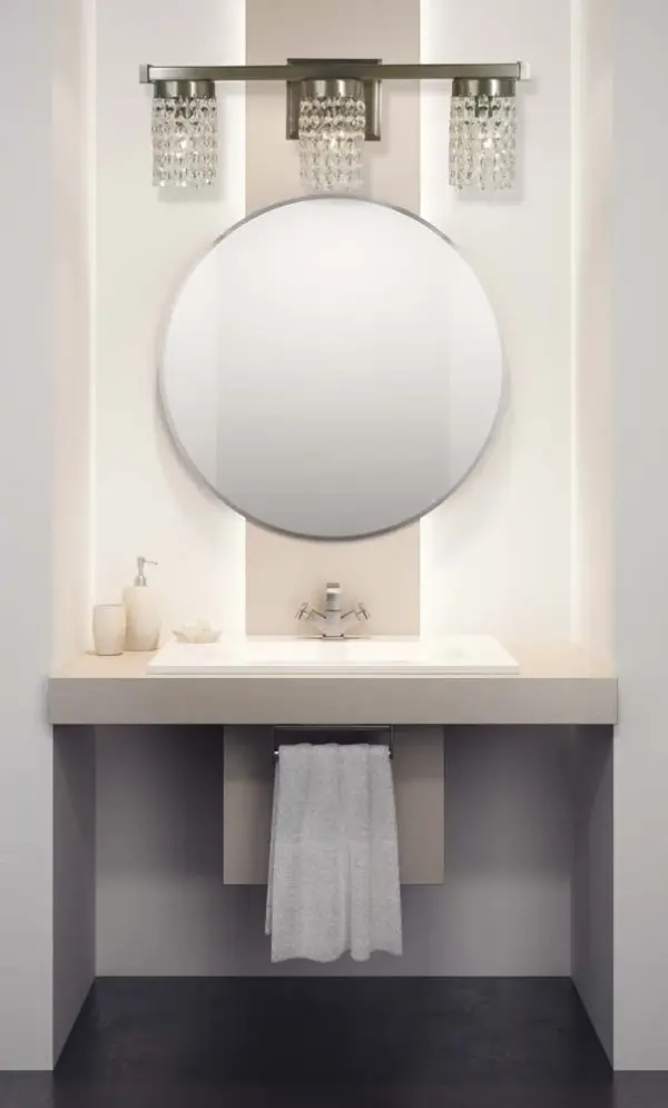 Gemini 3-Light Brushed Nickel Sconce - Image 2