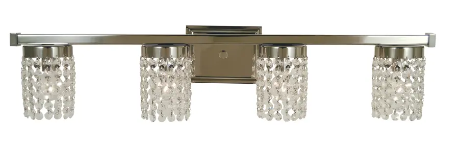 Four Light Crystal Wall Sconce