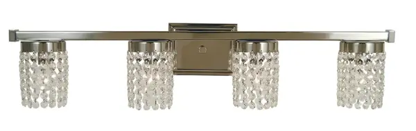 Gemini 4-Light Polished Nickel Sconce