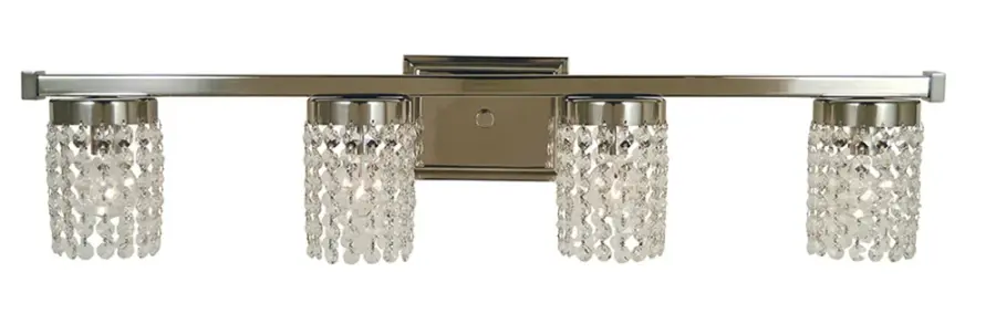 Gemini 4-Light Polished Nickel Sconce