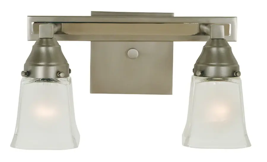 Mercer 2-Light Wall Sconce in Satin Pewter with Polished Nickel