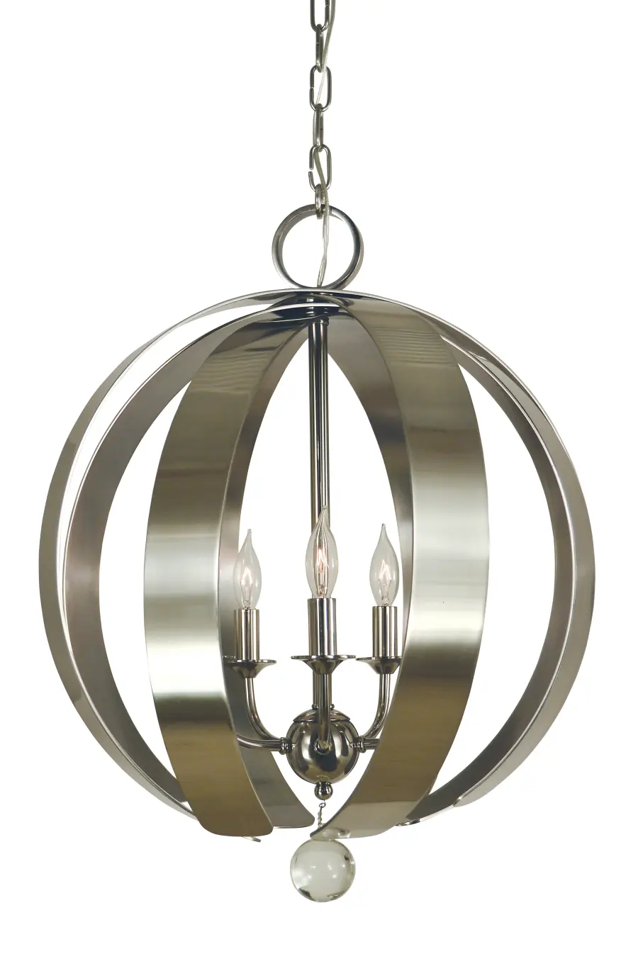Five Light Chandelier in Brushed Nickel