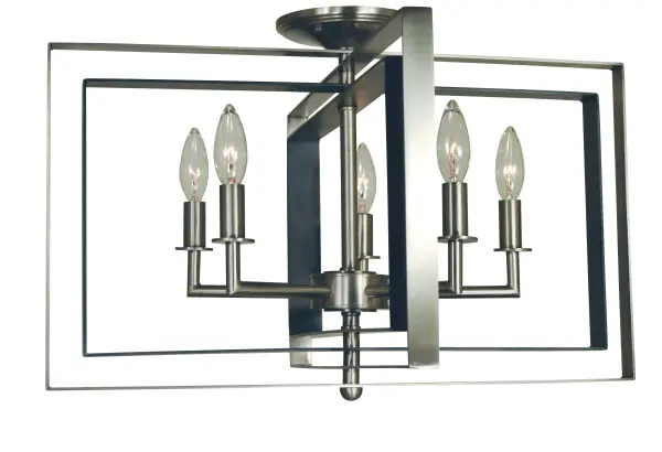 Five Light Flush / Semi-Flush Mount 60.00W/Candelabra