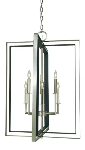 The layering of the rectangular frames adds depth to these minimalist designs. Made in the US.