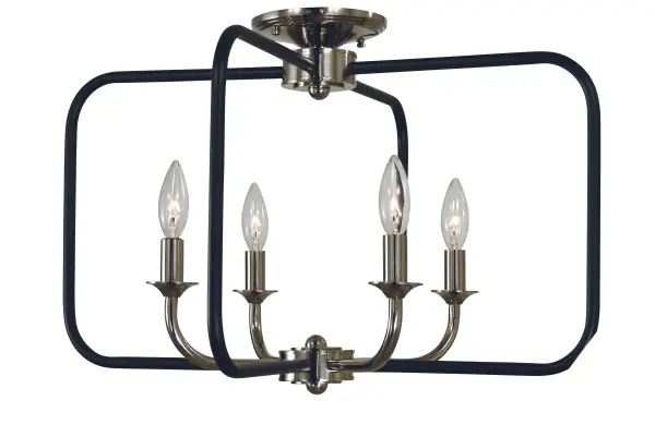 Four Light Flush / Semi-Flush Mount 60.00W/Candelabra