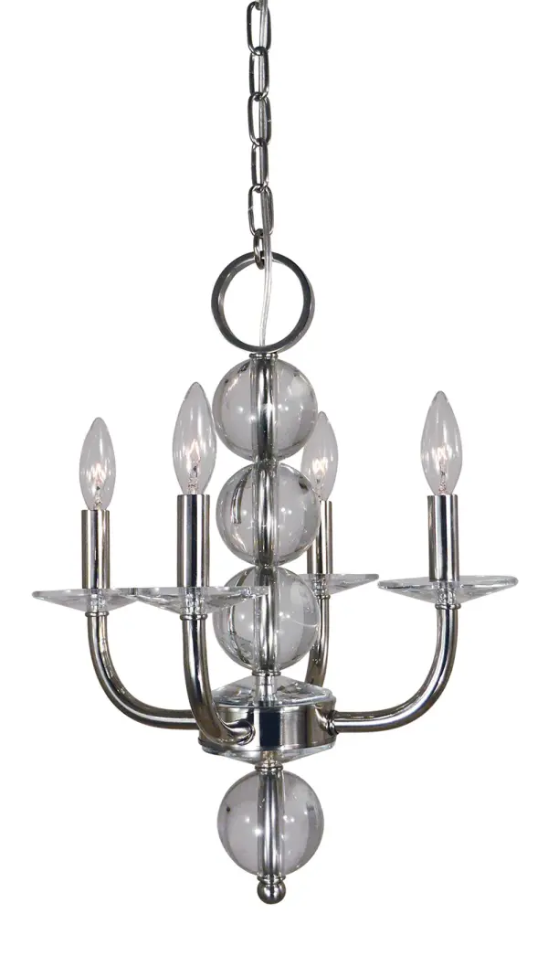 Glamour 4-Light Polished Nickel Dinette Chandelier