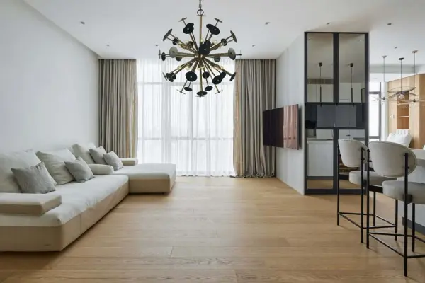 The Apogee foyer chandelier commands attention with 20 lights arranged in a sophisticated multi-tier design. Its substantial 36-inch width and 40-inch height create impressive visual impact in grand entryways and two-story spaces. - alternate view