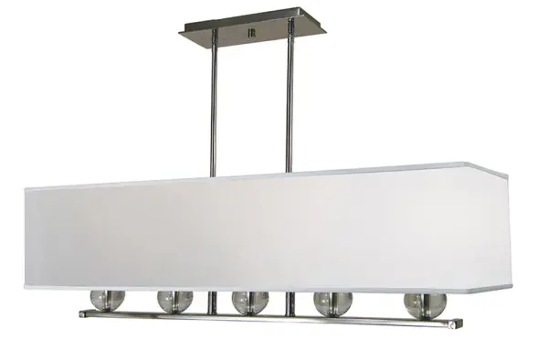 Glamour 5-Light Polished Nickel Chandelier