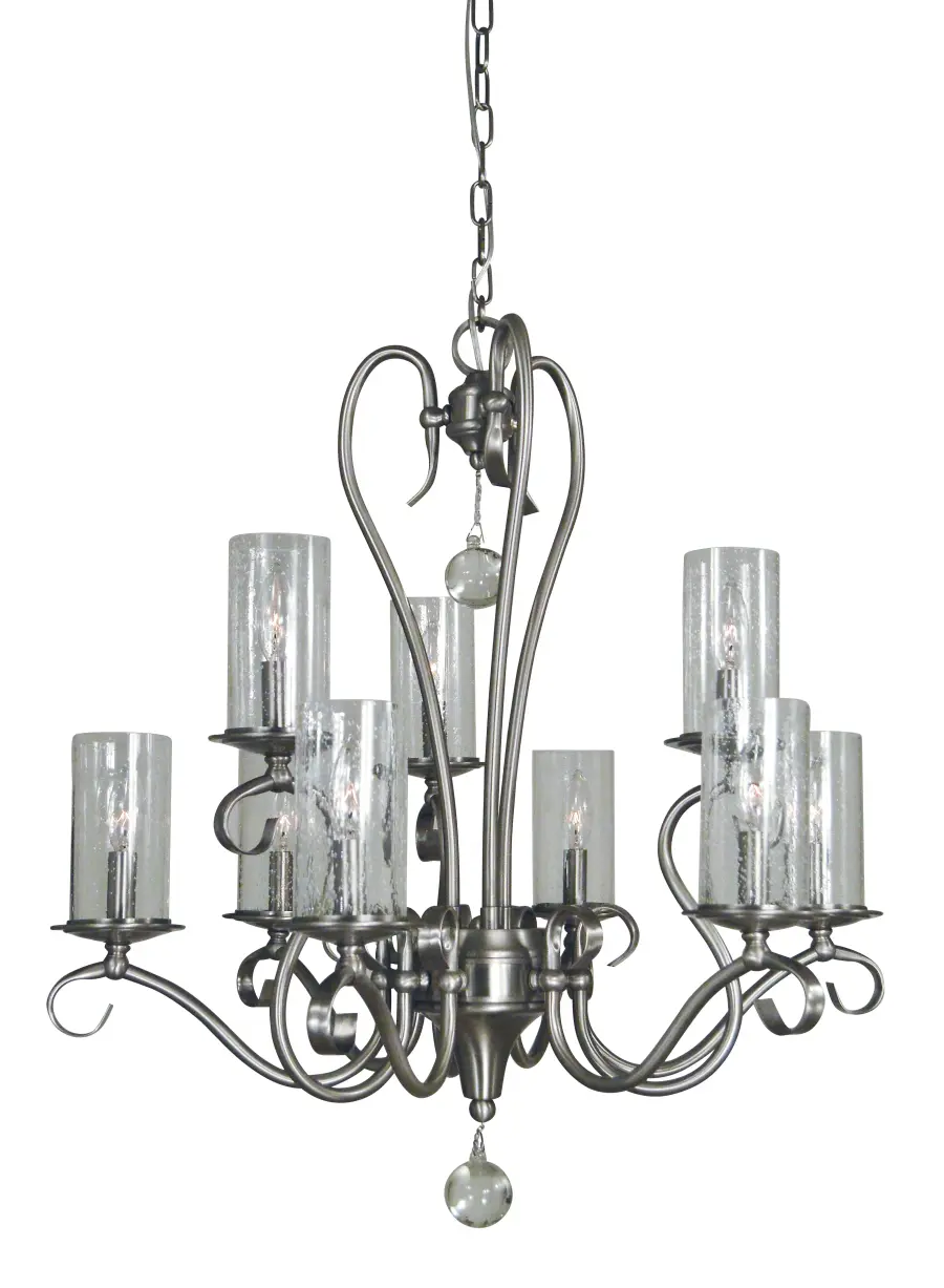Ilsa Nine Light Chandelier in Matte Black
