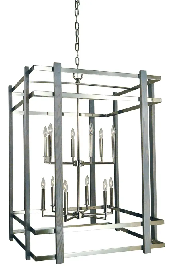 Arcadia 12-Light Chandelier in Polished Nickel