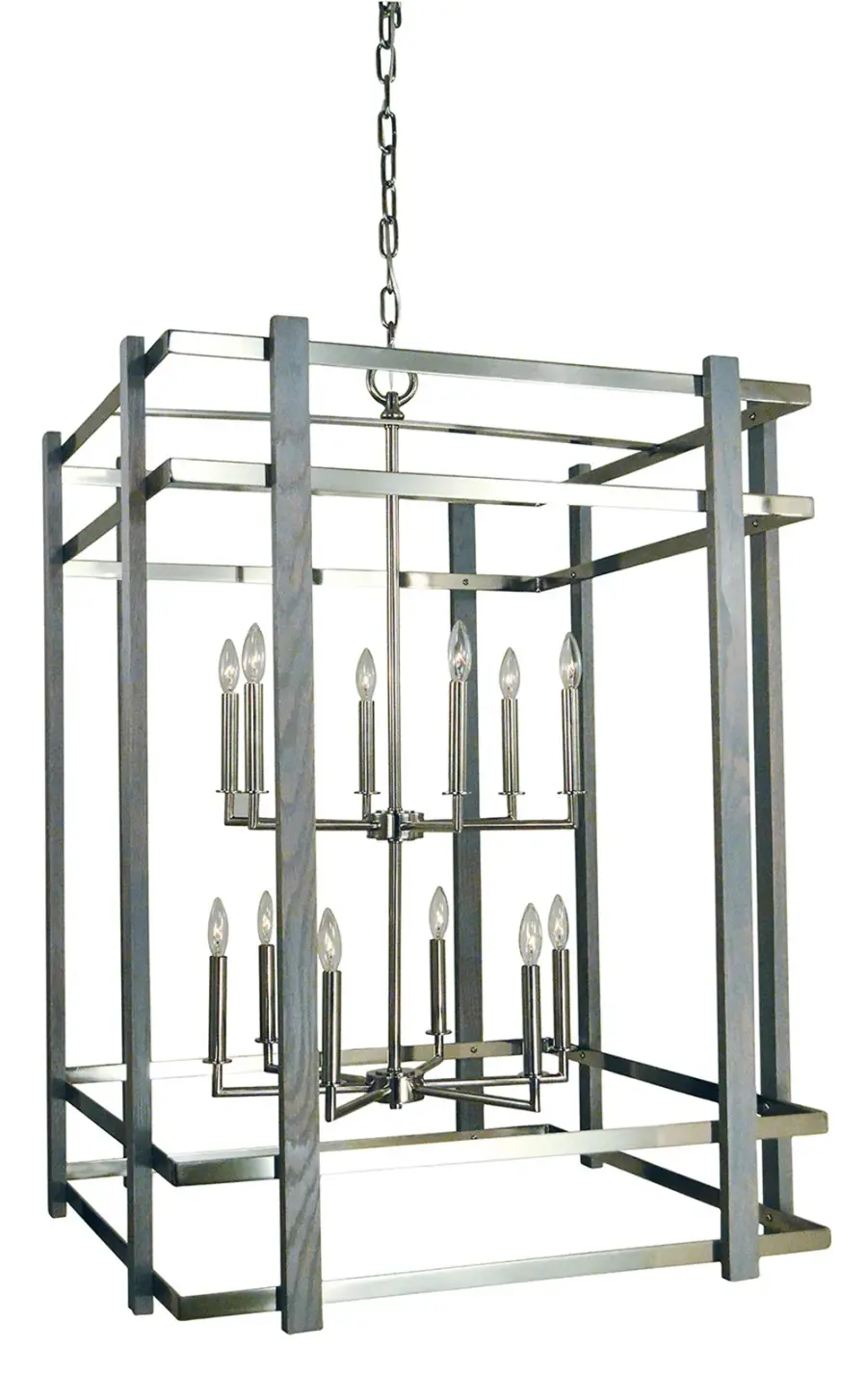 Arcadia 12-Light Chandelier in Polished Nickel