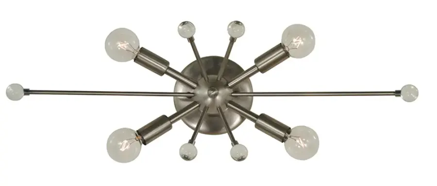 Supernova 4-Light Wall Sconce in Brushed Nickel
