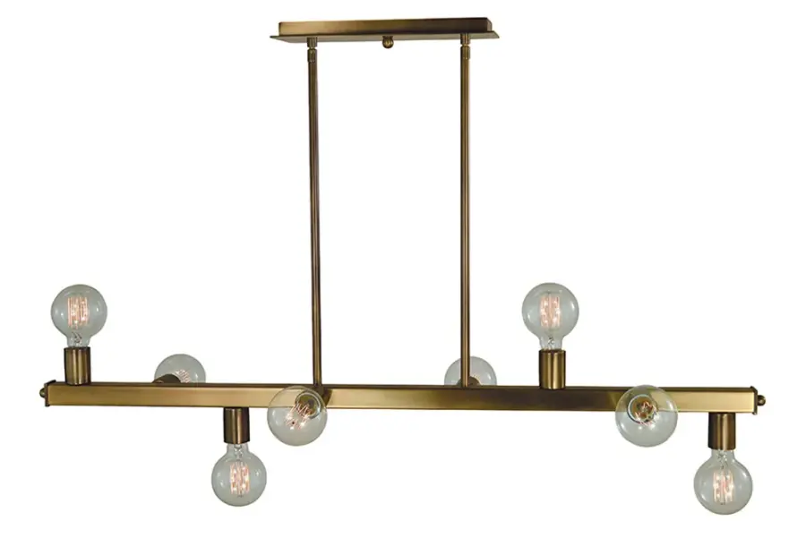 Heloise 8-Light Island Chandelier in Antique Brass