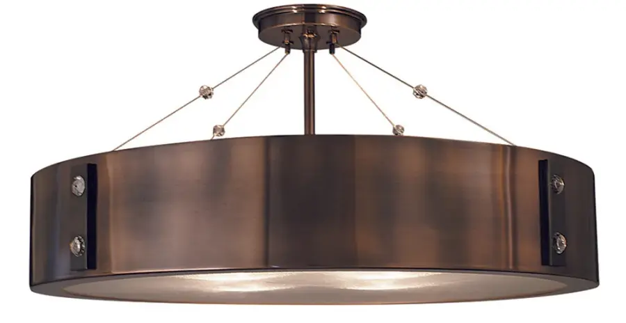 Oracle 4-Light Flush Mount in Roman Bronze with Ebony