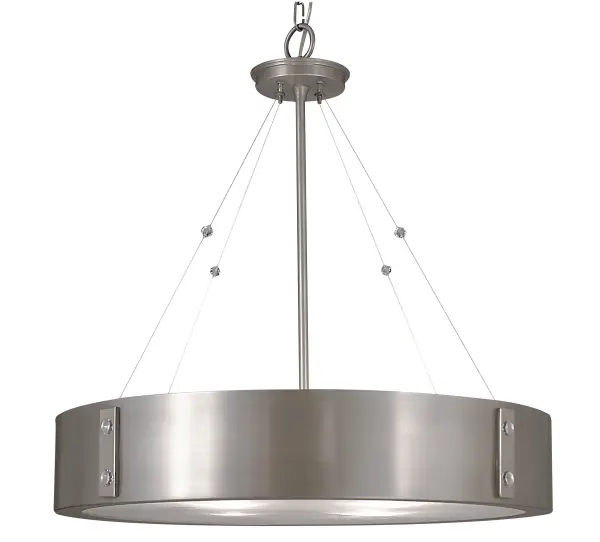 The dramatic presence of these pendants is enhanced by the wonderful dispersion of light through the bottom diffuser. Every Framburg lighting product is made in the USA.