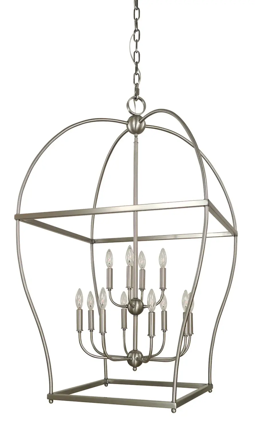 Kenmare 12-Light Foyer Chandelier in Brushed Nickel