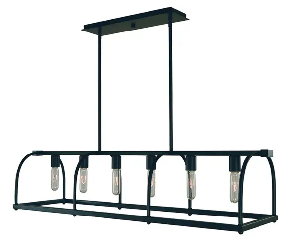 Kenmare 6-Light Island Chandelier in Matte Black