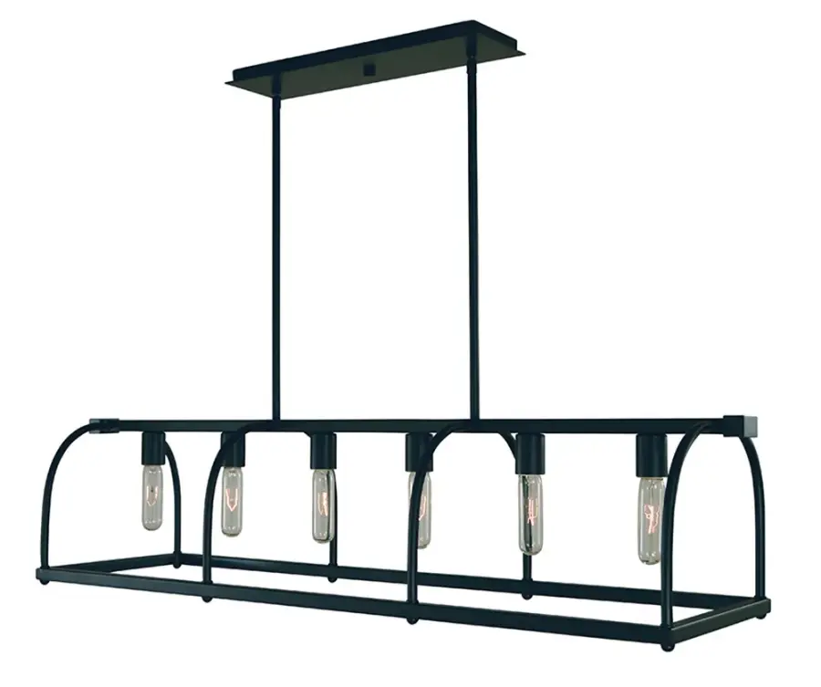 Kenmare 6-Light Island Chandelier in Matte Black