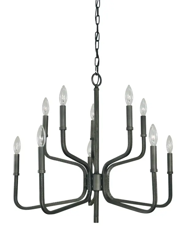 Heidelberg 10-Light Iron Dining Chandelier