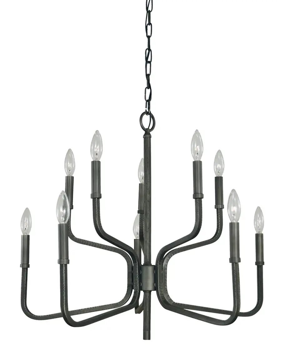 Heidelberg 10-Light Iron Dining Chandelier