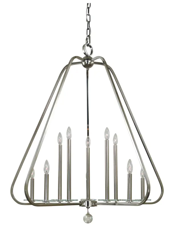 Ten Light Foyer Chandelier 60.00W/Candelabra