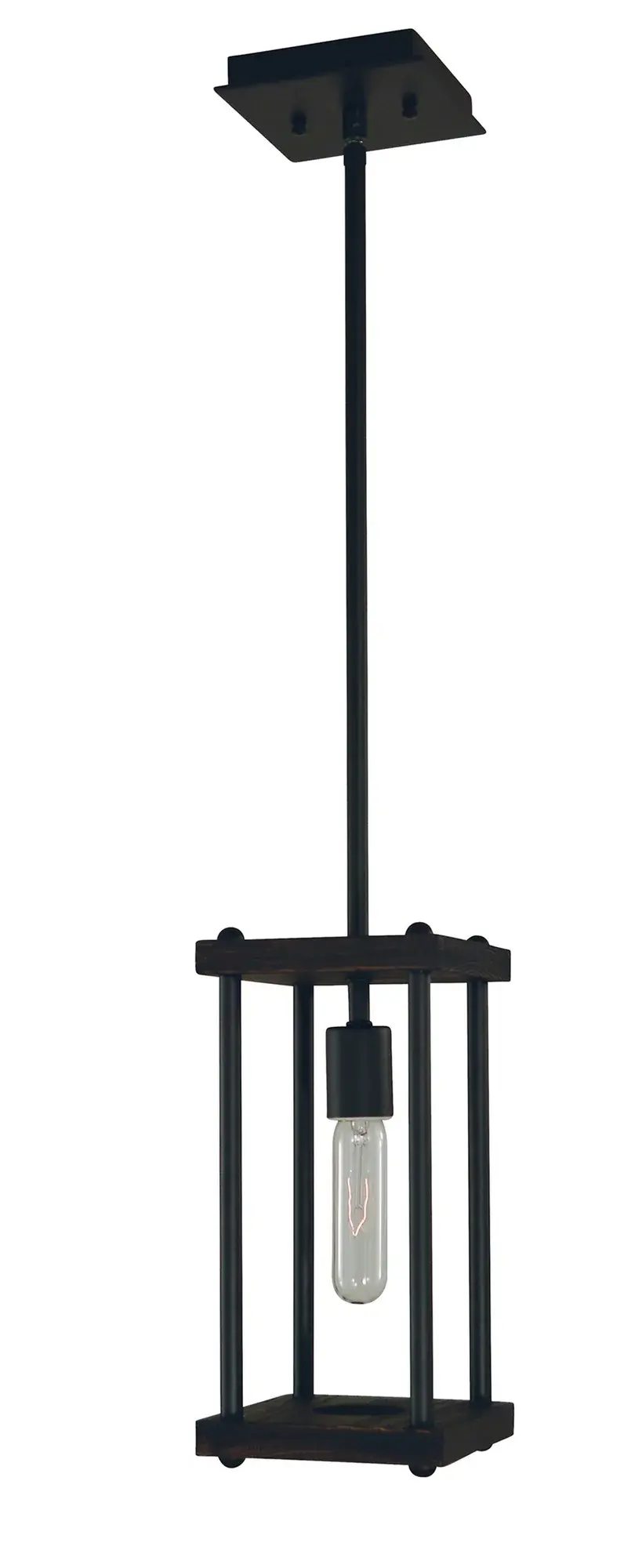 Industria 1-Light Matte Black Pendant - Image 1