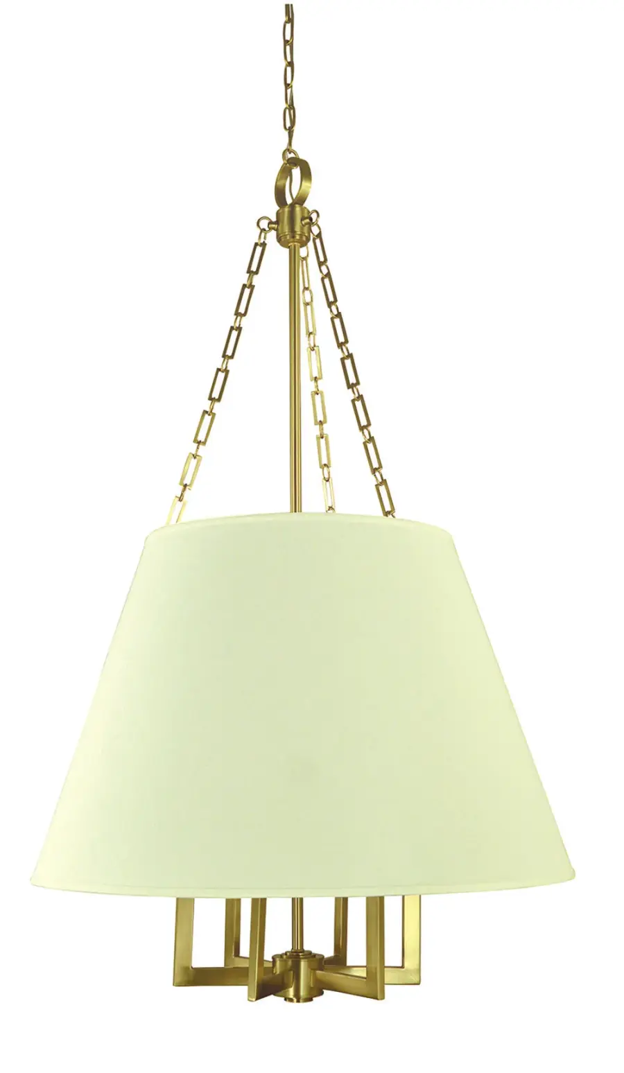 Bistro 6-Light Foyer Chandelier in Brushed Brass