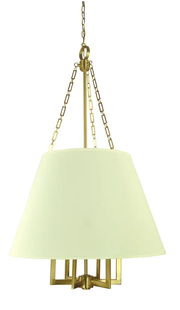 Off white hardback shade, decorative square chain