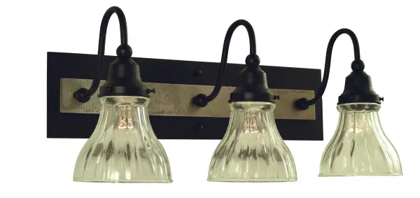 Crystal glass shade with hammered accent on backplate