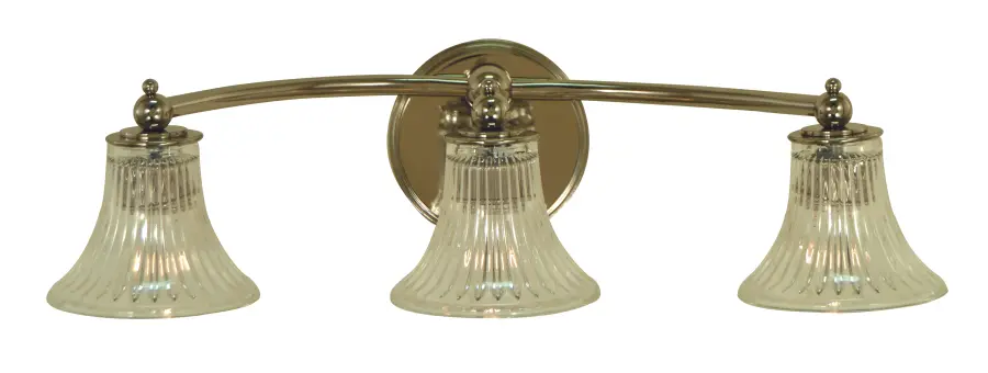 Three Light Wall Sconce in Brushed Nickel