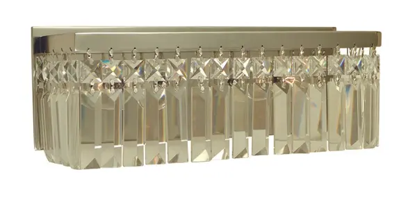 Hannah 2-Light Crystal Sconce in Polished Nickel