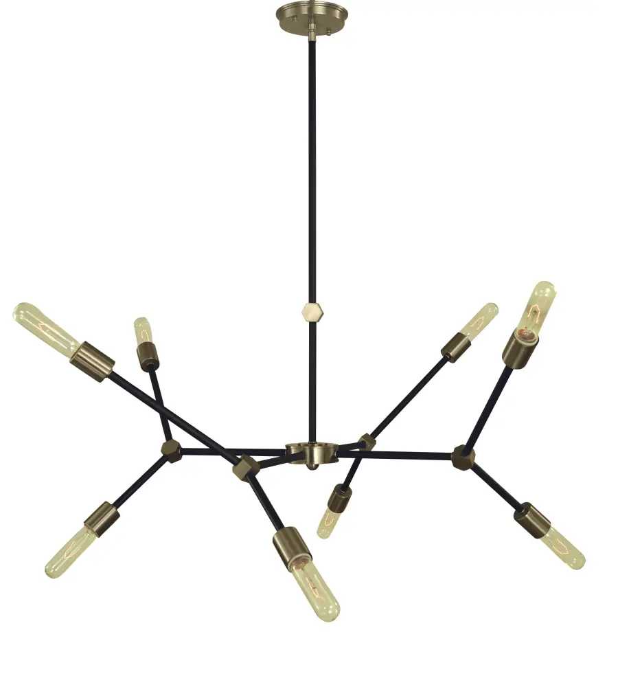 Eight Light Hexagon Chandelier