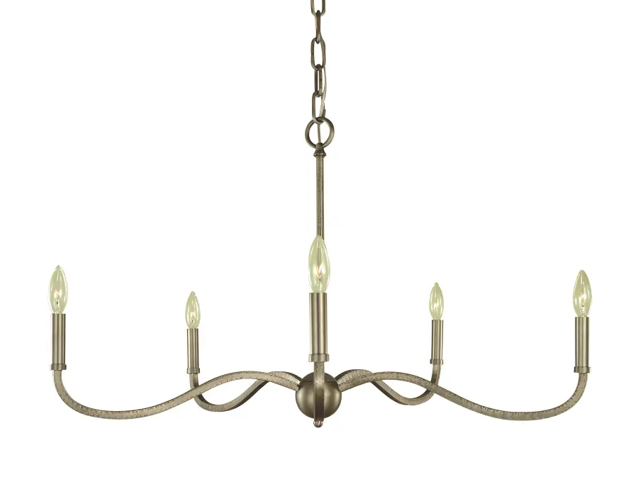 Five Light Iron Chandelier