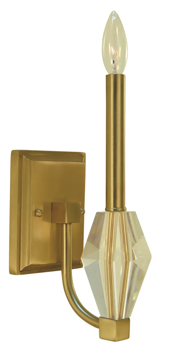 The Vivian Bath Sconce combines classic styling with contemporary brushed brass finish. Its compact 5-inch width makes it ideal for flanking mirrors or tight spaces, while the 16-inch height provides substantial presence.